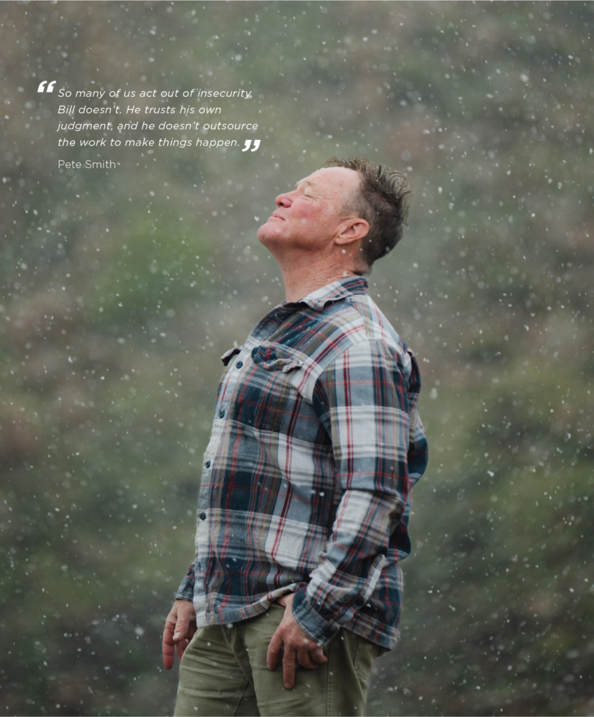 Bill Kerig looking into rain falling